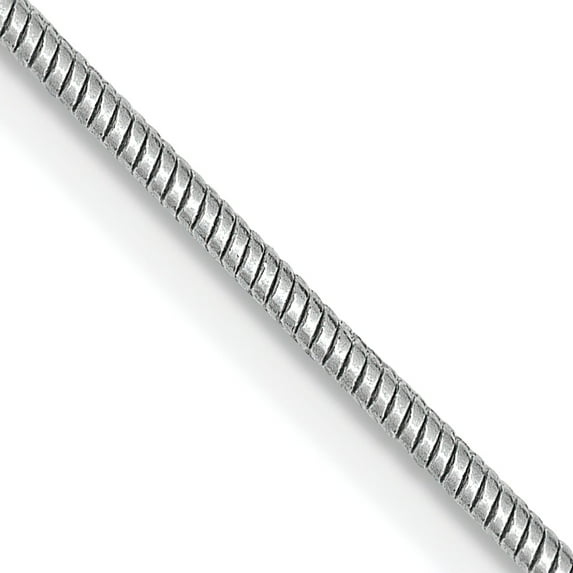 14K White Gold 1.4mm Round Snake Chain 18"