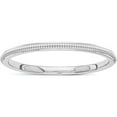 thumbnail image 1 of 14K White Gold 1.5mm Milgrain Band (Size 4.5) Made In United States stk2-4.5, 1 of 5