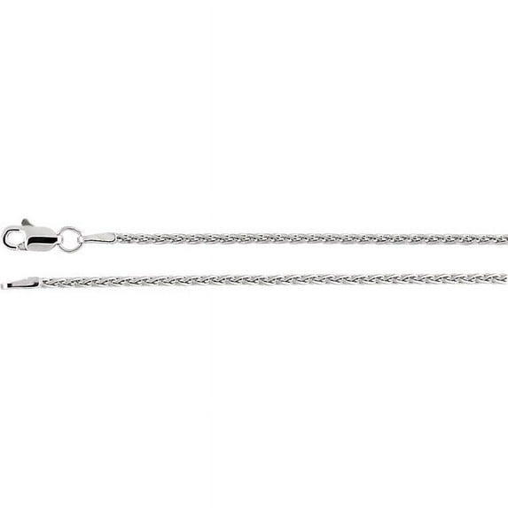 14K White Gold 1.5mm Wheat 20" Chain