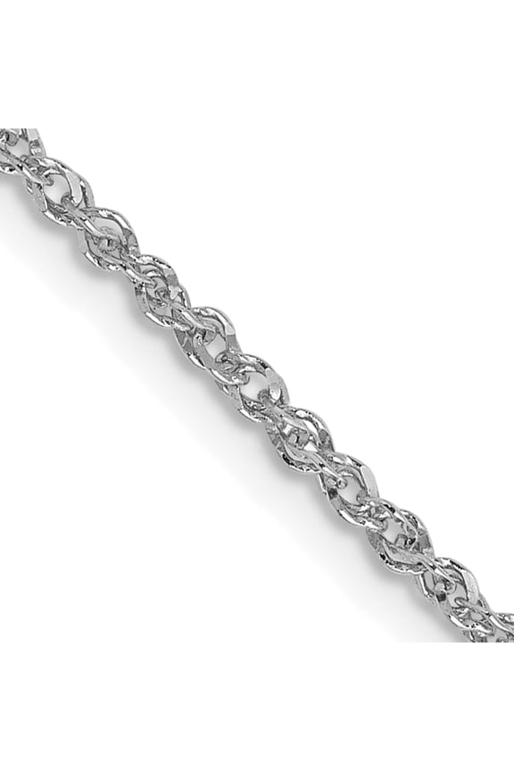 14K White Gold 14 inch 1.7mm Ropa with Lobster Clasp Chain