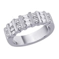 thumbnail image 1 of 14K White Gold 1 ct. Round and Baguette Cut Diamond Anniversary Ring, 1 of 5