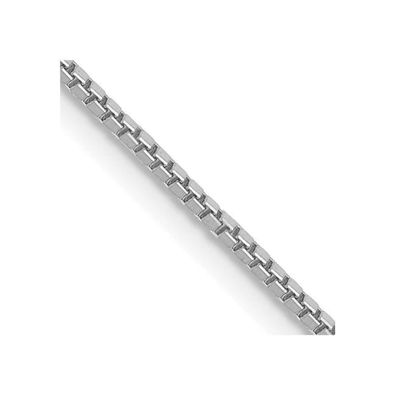 14K White Gold 1 mm 24 in. Box Chain