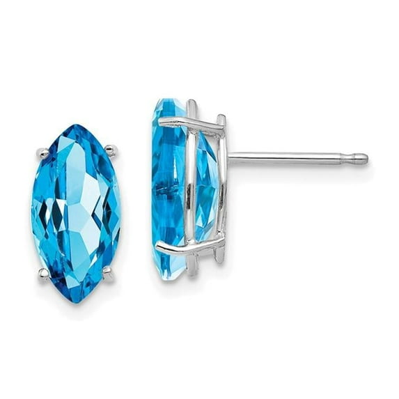 14K White Gold 10 x 5 mm Marquise Mounting Earring