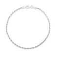 thumbnail image 1 of 14K White Gold 10in 2.25mm Diamond-Cut Rope Chain Anklet, 1 of 4