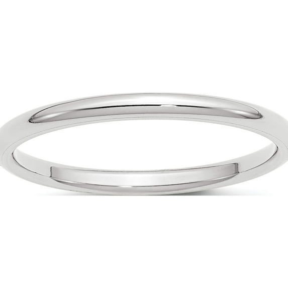 14K White Gold 14Kw 2mm Standard Comfort Fit Band Size 6 Made In United States wcf020-6