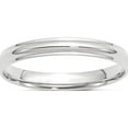 thumbnail image 1 of 14K White Gold 14Kw 3mm Half Round With Edge Band Size 11 Made In United States whre030-11, 1 of 5