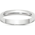 thumbnail image 1 of 14K White Gold 14Kw 3mm Ltw Half Round Band Size 7.5 Made In United States whrl030-7.5, 1 of 5