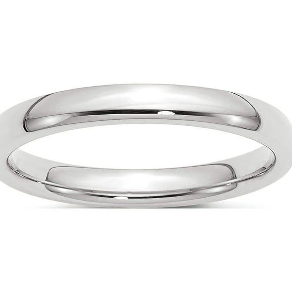 14K White Gold 14Kw 3mm Standard Comfort Fit Band Size 12.5 Made In United States wcf030-12.5