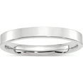 thumbnail image 1 of 14K White Gold 14Kw 3mm Standard Flat Comfort Fit Band Size 9 Made In United States wflc030-9, 1 of 5