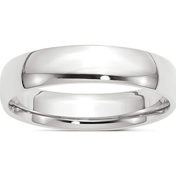 14K White Gold 14Kw 5mm Ltw Comfort Fit Band Size 5.5 Made In United States wcfl050-5.5