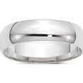thumbnail image 1 of 14K White Gold 14Kw 6mm Ltw Comfort Fit Band Size 8 Made In United States wcfl060-8, 1 of 5