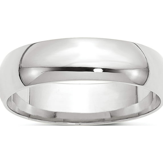 14K White Gold 14Kw 6mm Ltw Comfort Fit Band Size 8 Made In United States wcfl060-8