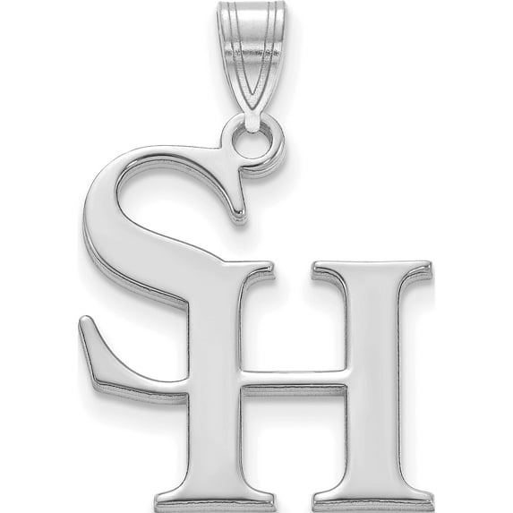 14K White Gold 14Kw Logoart Sam Houston State University Large Pendant (24 X 21) Made In United States 4w004shs