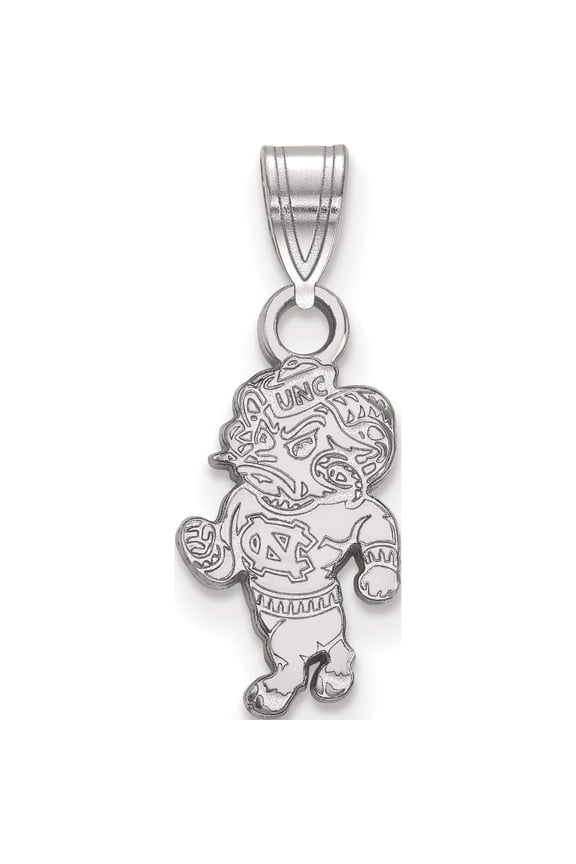 14K White Gold LogoArt University of North Carolina Ram Small Pendant