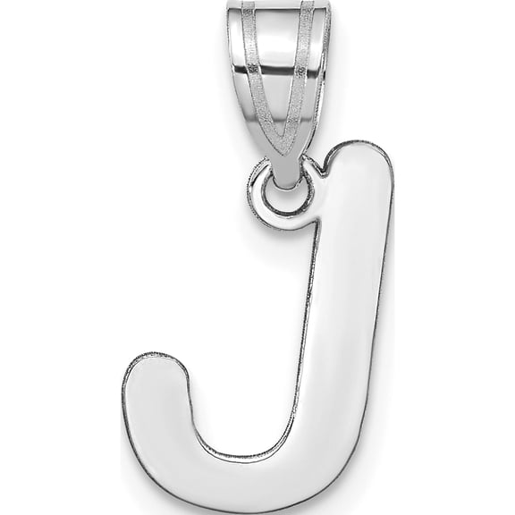Jewelry by Sweet Pea 14K White Gold 14kw Polished Bubble Letter J Initial Pendant