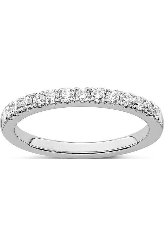 14K White Gold 14Kw True Origin Lab Grown Diamond Vs/Si, D E F, Wedding Band (Size 7) Made In India rm2593b-033-wld