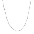14K White Gold 16" 1.20mm D/Cut Bead Chain Necklace Women