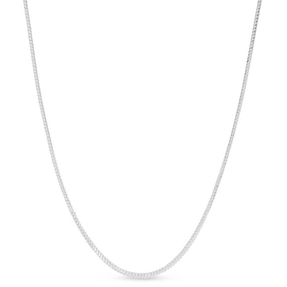 14K White Gold 18in 0.9mm Franco Chain with Lobster Clasp