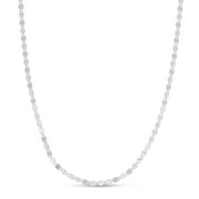 KARAT RUSH 14K White Gold 18in 2.2mm Oval Mirror Chain with Lobster Clasp