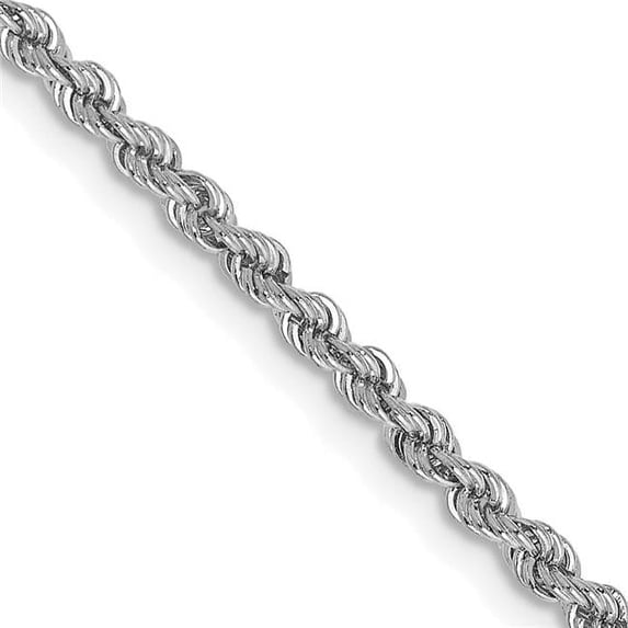 14K White Gold 2.25 mm Regular 24 in. Rope Chain