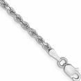 thumbnail image 1 of 14K White Gold 2.25mm D/C Rope With Lobster Clasp Chain (8 X 2.25) Made In Peru 018w-8, 1 of 4