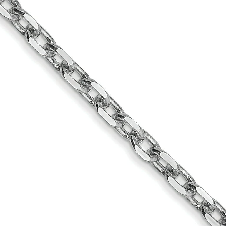 Diamond Cut Chain 16 in. / 14K White Gold