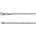 thumbnail image 1 of 14K White Gold 2.4mm Diamond Cut Rope 7" Chain, 1 of 1