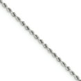 thumbnail image 1 of 14K White Gold 2.75mm Handmade Regular Rope Chain, 1 of 1
