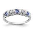 thumbnail image 1 of 14K White Gold 2.75mm Tanzanite AA Diamond Ring Size 6, 1 of 4
