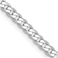 thumbnail image 1 of 14K White Gold 2.9 mm Flat Beveled 26 in. Curb Chain, 1 of 1