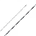 thumbnail image 1 of 14K White Gold 2.9mm Hollow Classic Rolo Chain :  24", 1 of 4