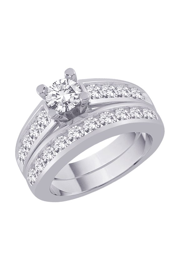 14K White Gold 2 ct. Diamond Bridal Engagement Set (G-H Color, SI2-I1 Clarity)