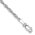 thumbnail image 1 of 14K White Gold 2 mm Singapore Chain 7 in. Bracelet, 1 of 1
