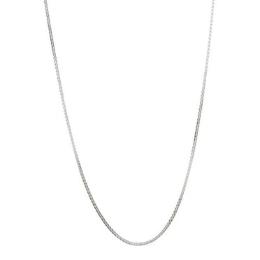 14K White Gold 24 inch Box Chain