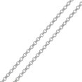 thumbnail image 1 of 14K White Gold 2mm - 2.5mm Rolo Pendant Chain, FREE Microfiber Cloth, High Polish Link Mens Womens Necklace, Giorgio Bergamo, 1 of 8