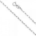 thumbnail image 1 of 14K White Gold 2mm Twisted Mirror Chain :  22", 1 of 4