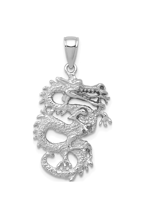 14K White Gold 3-D Dragon Charm Material Primary Purity Timeless Unique Sparkling A classic choice for celebrating love and achievement