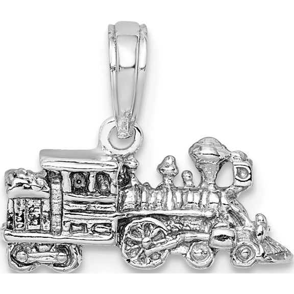 Jewelry by Sweet Pea 14K White Gold 3-D Miniature Train Charm
