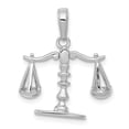 thumbnail image 1 of 14K White Gold 3-D Moveable Scales Of Justice Pendant, 1 of 4