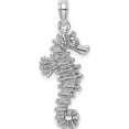 thumbnail image 1 of 14K White Gold 3-D Seahorse Charm (30 X 11.1) Made In United States k2983w, 1 of 5