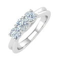 thumbnail image 1 of 14K White Gold 3-Stone Diamond Engagement Ring Band (0.76 Carat) (Ring Size 5.25), 1 of 5