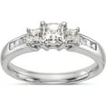 thumbnail image 1 of 14K White Gold 3-Stone Diamond Semi-Mount Engagement Ring (Size 7) Made In India rm3007e-050-waa, 1 of 5