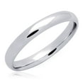thumbnail image 1 of 14K White Gold 3mm Comfort Fit Classic Domed Plain Wedding Band (Size 5 to 12), 12, 1 of 2