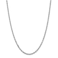 thumbnail image 1 of 14K White Gold 3mm Diamond Cut Cable Chain 18 Inch, 1 of 6