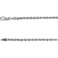 thumbnail image 1 of 14K White Gold 3mm Rope 18" Chain, 1 of 2