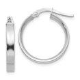 thumbnail image 1 of 14K White Gold 3mm Small Hoop Earrings 14k White Gold Earrings, 1 of 4