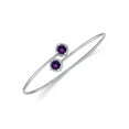 thumbnail image 1 of 14K White Gold 4/5 Carat (Ctw) Amethyst Bangle Bracelet with Diamonds 1/8 carat (Ctw), 1 of 2