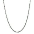 thumbnail image 1 of 14K White Gold 4.5mm Diamond Cut Rope Chain Necklace Size 28, 1 of 4