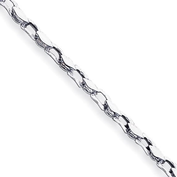 14K White Gold 4.5mm Fancy Link Chain