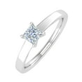 thumbnail image 1 of 14K White Gold 4-Prong Set Princess Cut Diamond Solitaire Engagement Ring Band (0.26 Carat) (Ring Size 9), 1 of 4